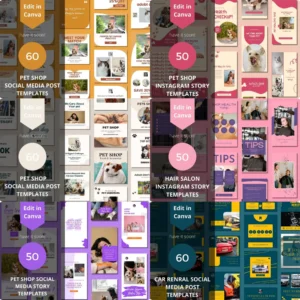 3500+ Canva-Editable Social Media Templates Mega Bundle For Instagram, Facebook, Pinterest & Business Marketing